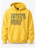 SCAD Grunge Block, Hoodie Adult Pullover Sweatshirt, Yellow