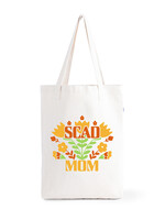 SCAD SCAD Full Bloom Mom, Natural Canvas Tote – 15” x 14.25