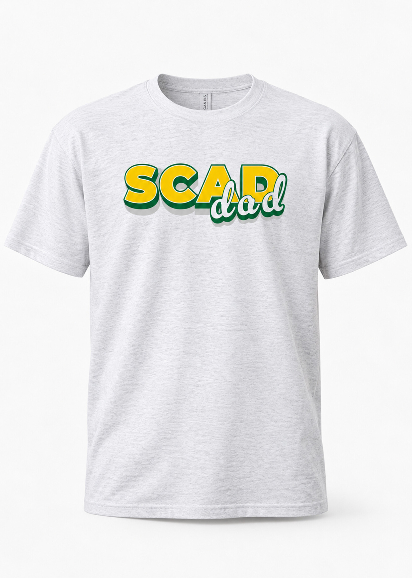 SCAD Dad Script, Adult Unisex T-Shirt – Ash