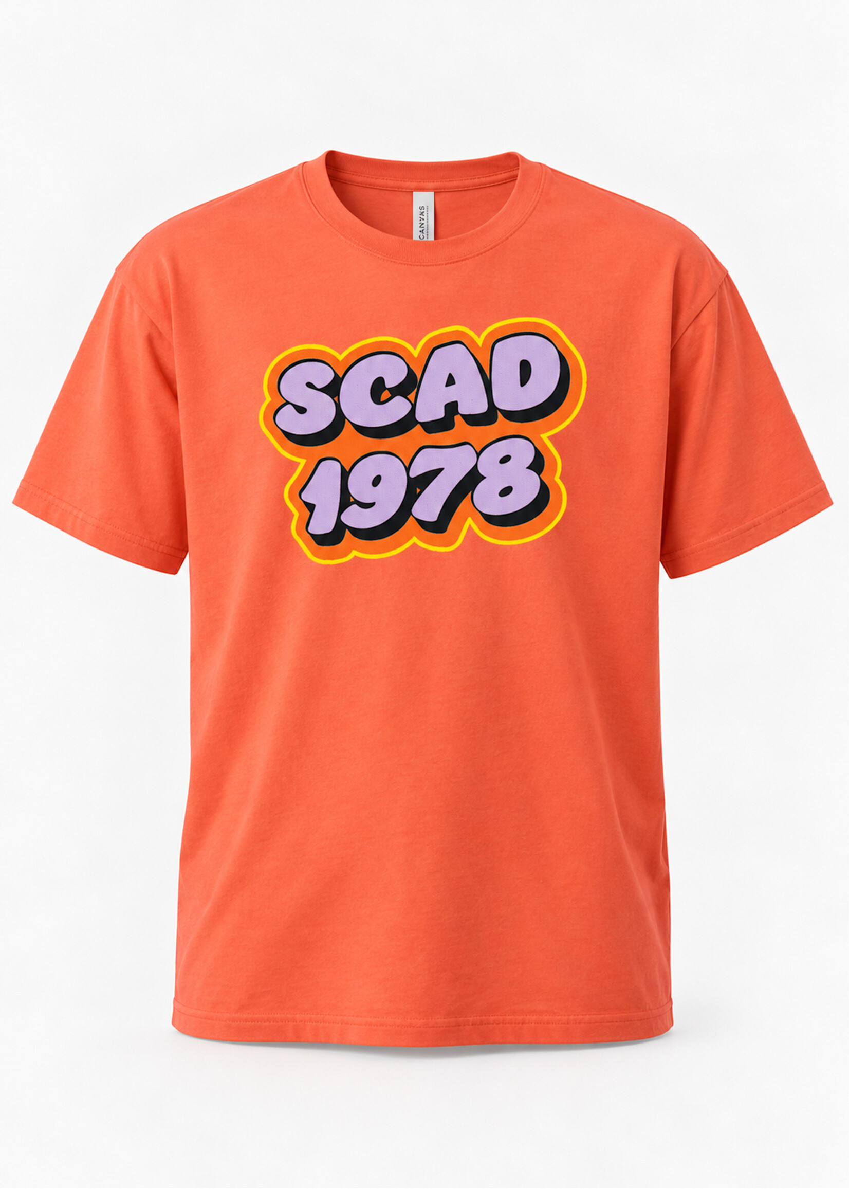 SCAD Dot Pop, Adult Unisex T-Shirt Coral