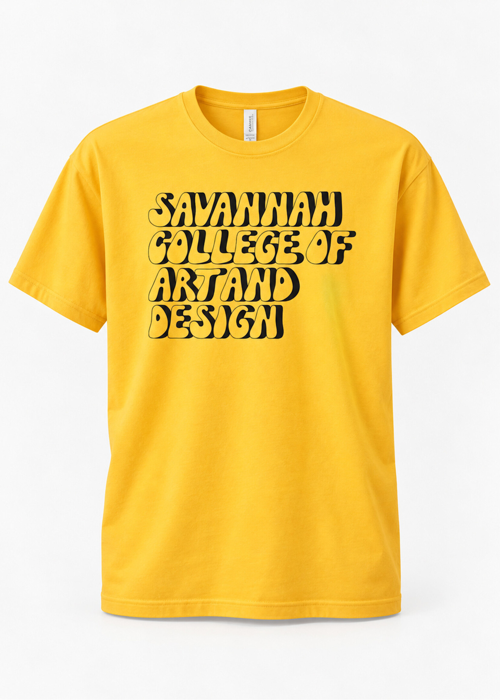 SCAD Grunge Block, Adult Unisex T-Shirt – Yellow