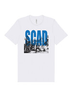 SCAD Overlay Blue, Adult Unisex T-Shirt White