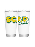 SCAD SCAD Dad Script White Stainless Steel Tumbler