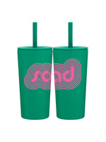 SCAD Retro Ripple, Kelly Green 20 oz Stainless Steel Tumbler