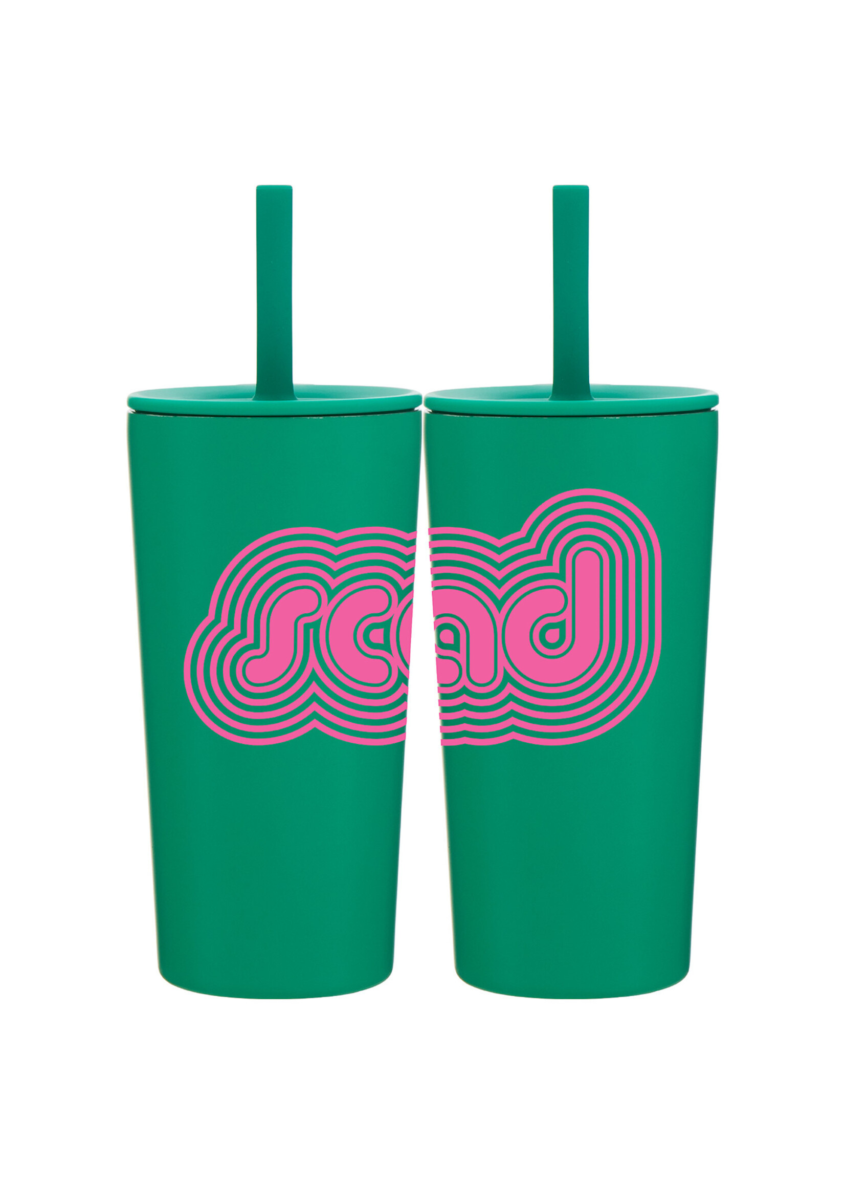 SCAD Retro Ripple, Kelly Green 20 oz Stainless Steel Tumbler