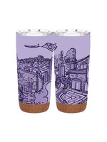 SCAD Lacoste, Lavender 20 oz Stainless Steel/Cork Tumbler