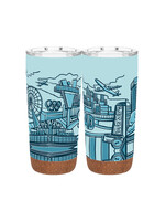 SCAD Atlanta, Ocean Blue 20 oz Stainless Steel/Cork Tumbler