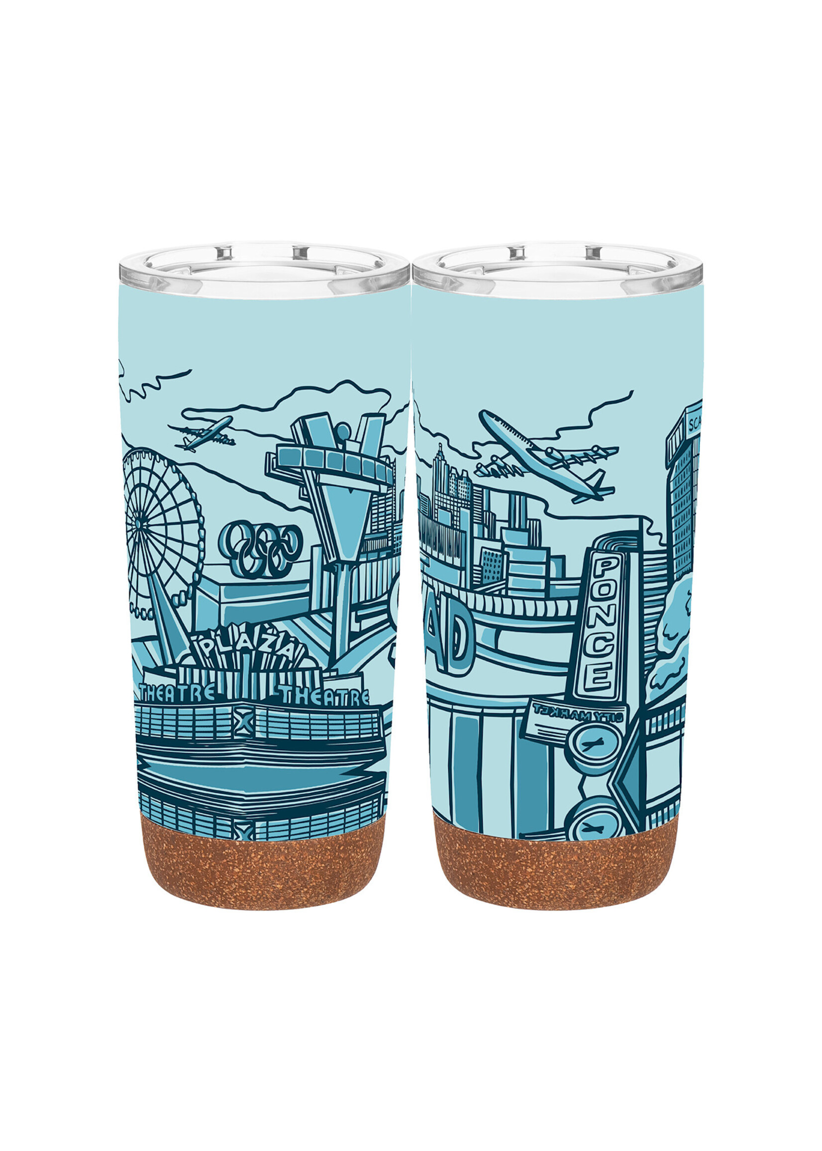 SCAD Atlanta, Ocean Blue 20 oz Stainless Steel/Cork Tumbler