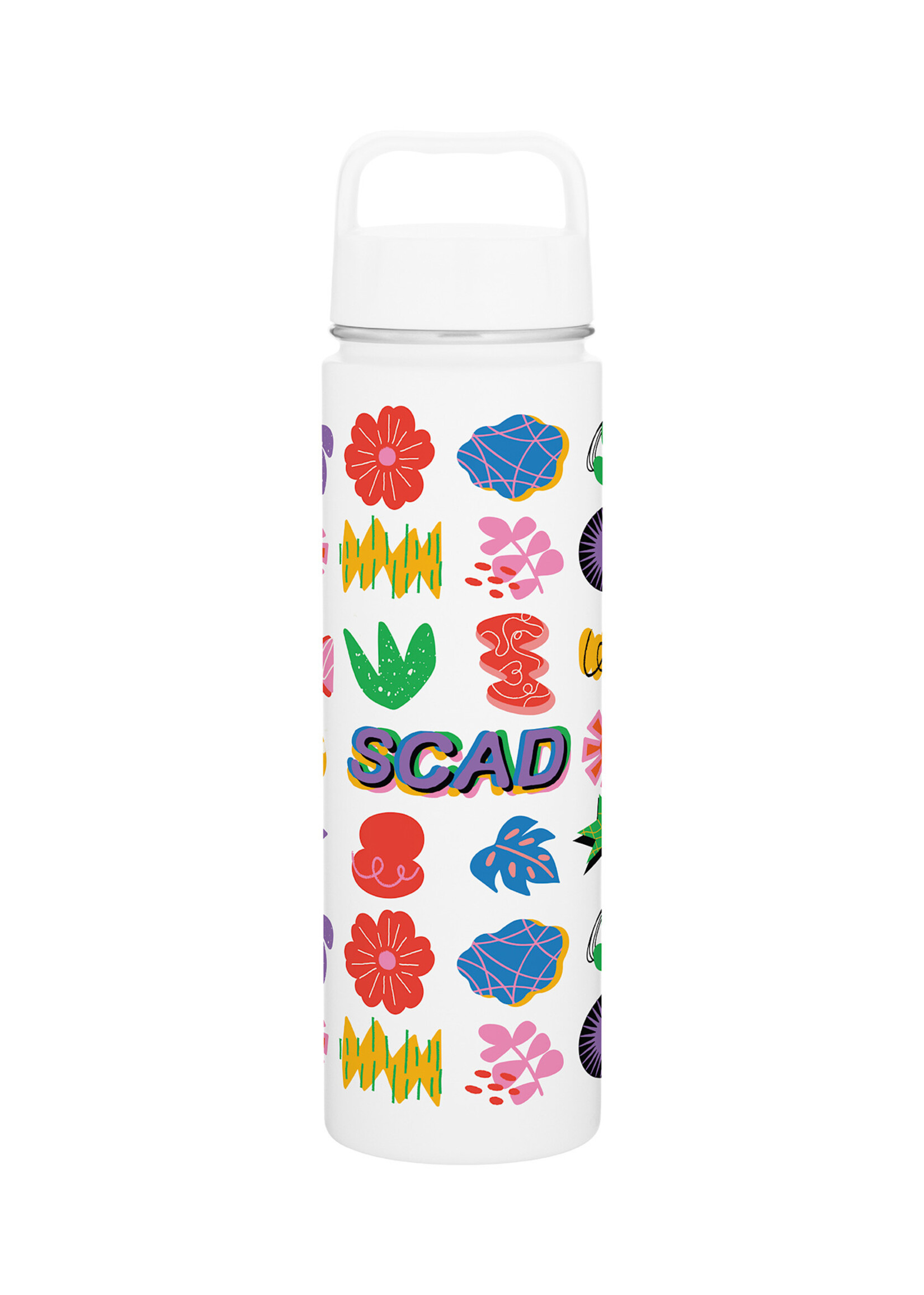 SCAD Playform, SS Water Bottle, White, 30 oz.