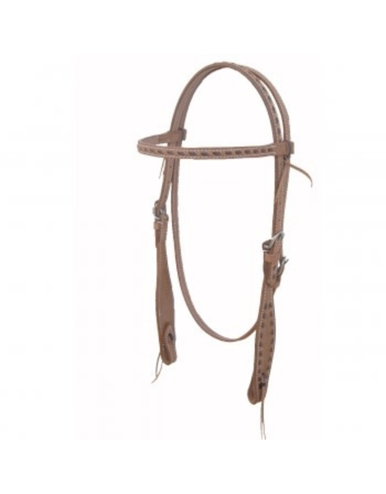 2002LT  Headstall, Brow Band Rough Out Buckstitch