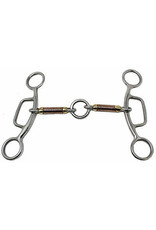 Sliding Gag with Silver Spots, Twisted Wire Mouth, 6" Cheeks