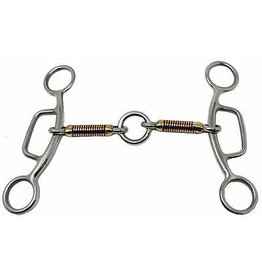 Sliding Gag with Silver Spots, Twisted Wire Mouth, 6" Cheeks
