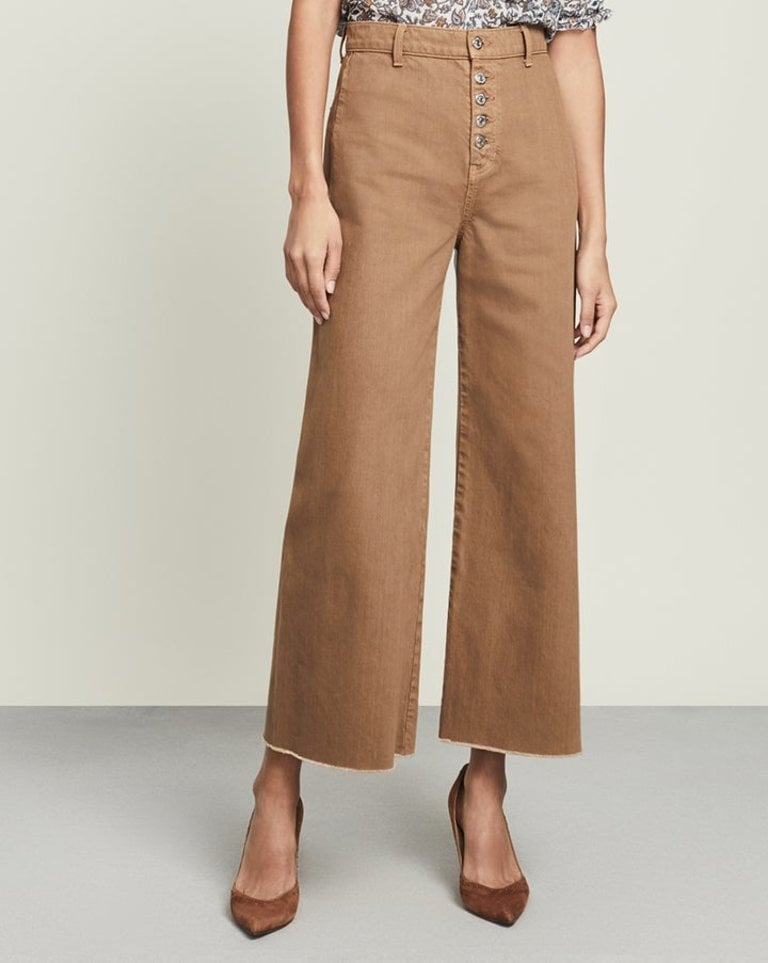 VERONICA BEARD GRANT WIDE LEG RAW HEM JEANS