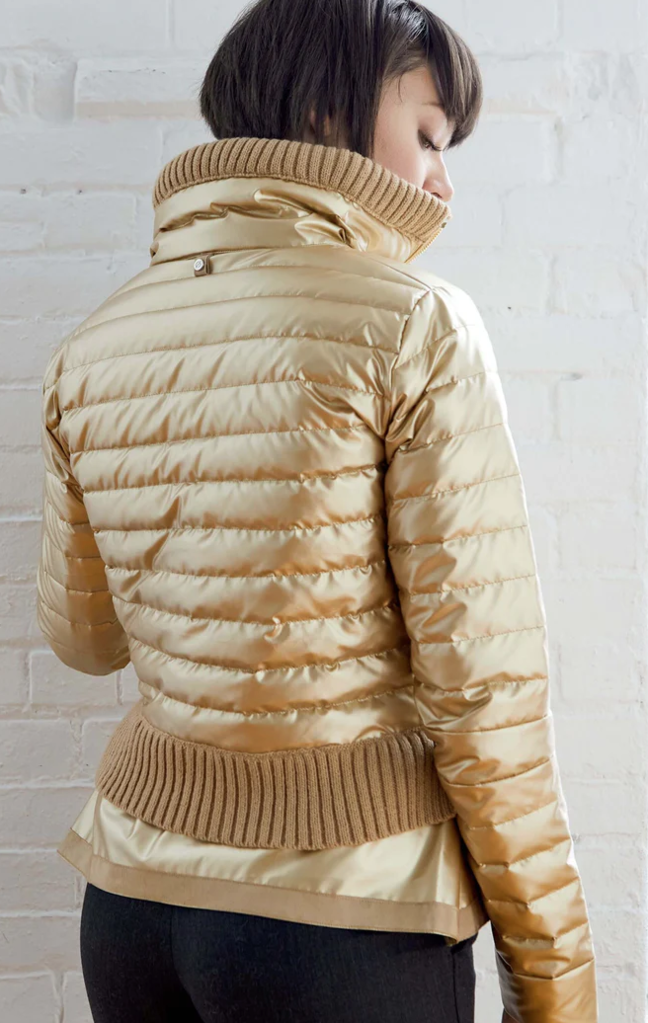ADROIT ATELIER OLIVIA METALLIC QUILTED JACKET
