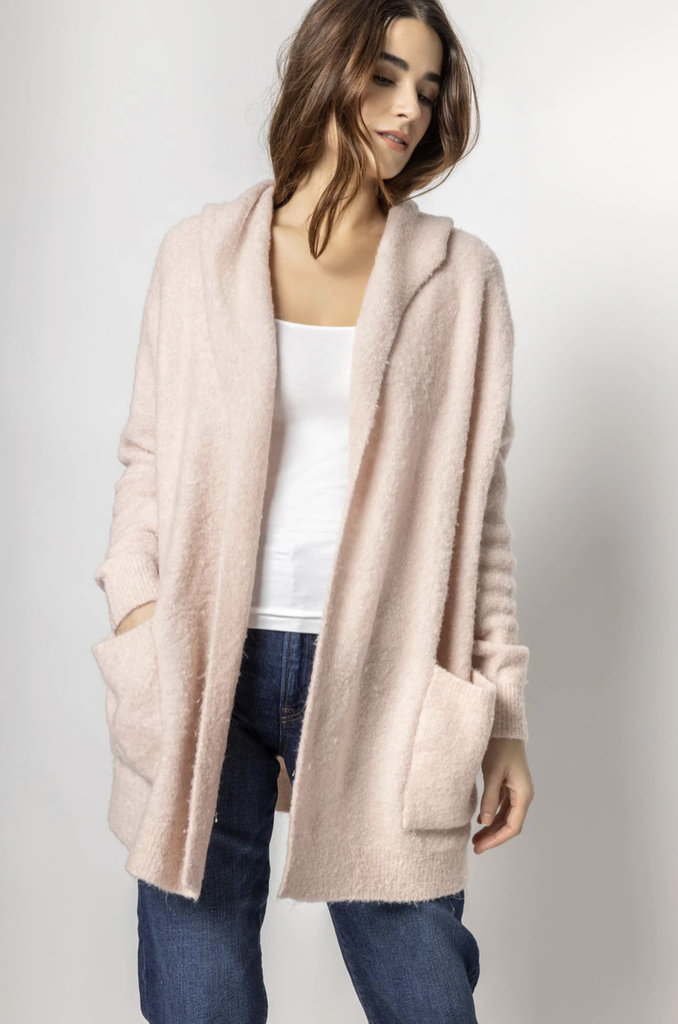 LILLA P  HOODED DUSTER SWEATER