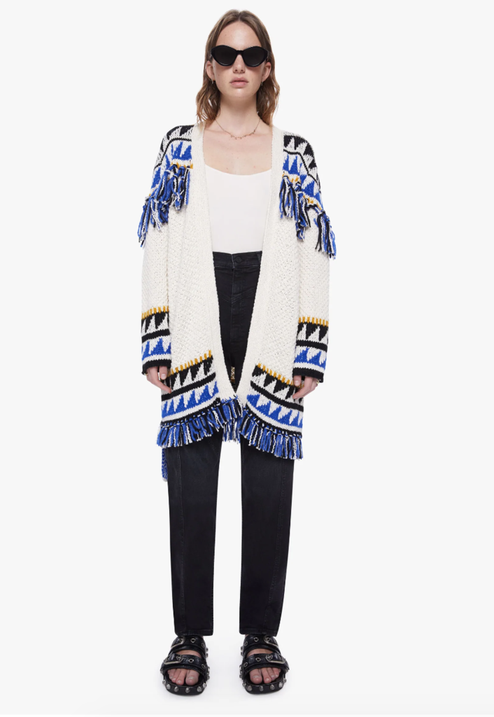 MOTHER FRINGE CARDIGAN