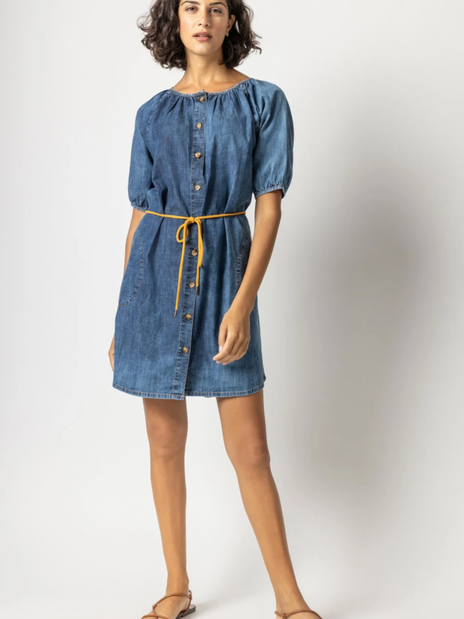 リバーシブルタイプ 45R 藍いろいろギャザーDRESS 新品未使用品
