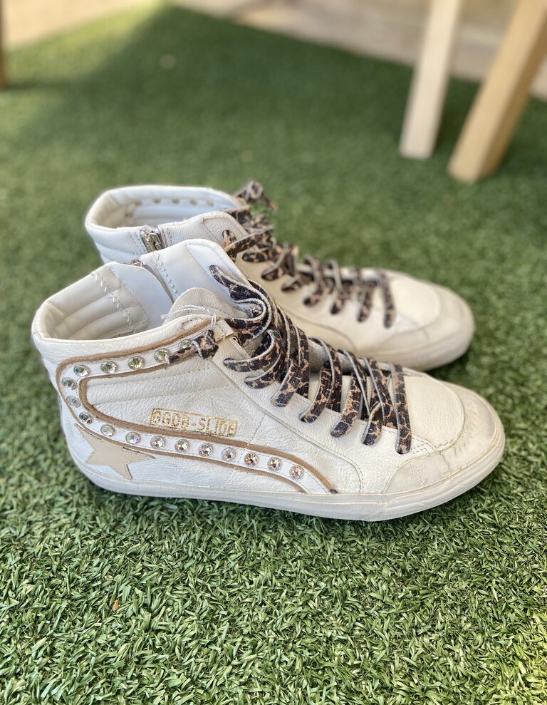 GOLDEN GOOSE SLIDE PENSTAR NAPPA UPPER LEATHER STAR