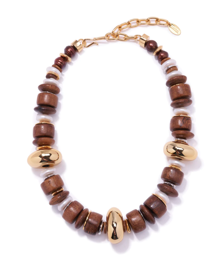 LIZZIE FORTUNATO ROBLES NECKLACE IN BROWN