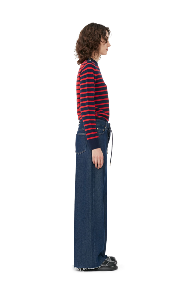 GANNI WIDE DRAWSTRING JEANS