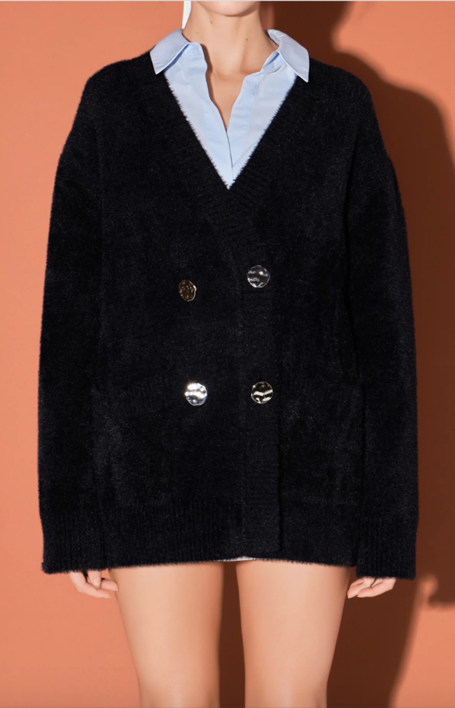 ENGLISH FACTORY KNIT BLAZER CARDIGAN