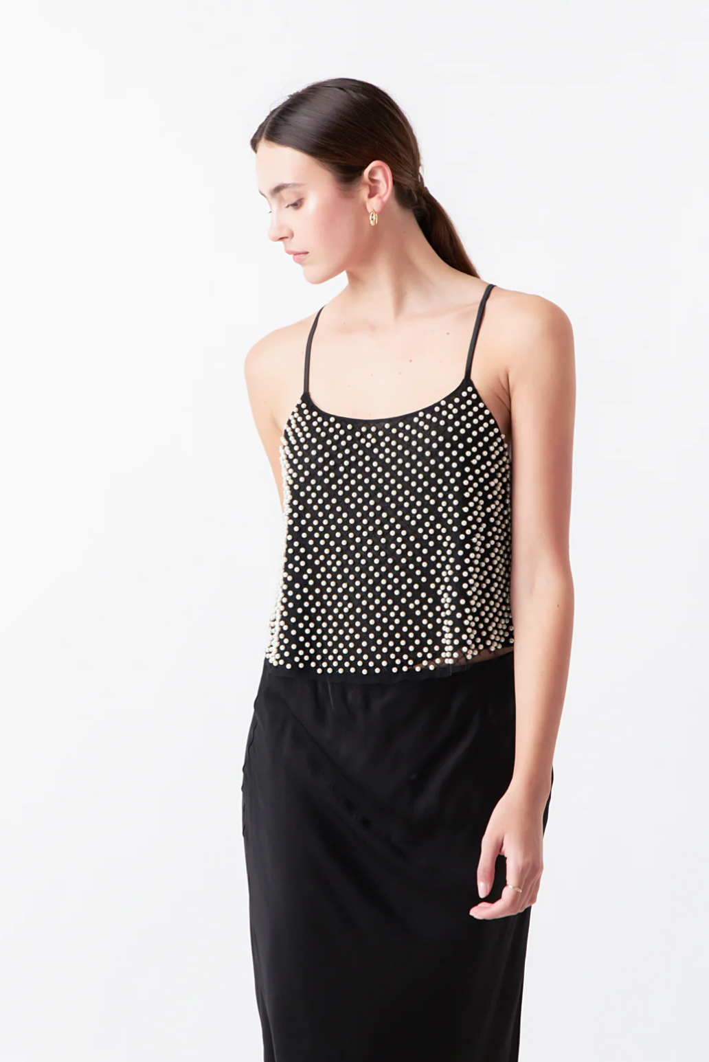 ER CK788T PEARL EMBELLISHED CAMI TOP - M. Clothes Shoes Lifestyle