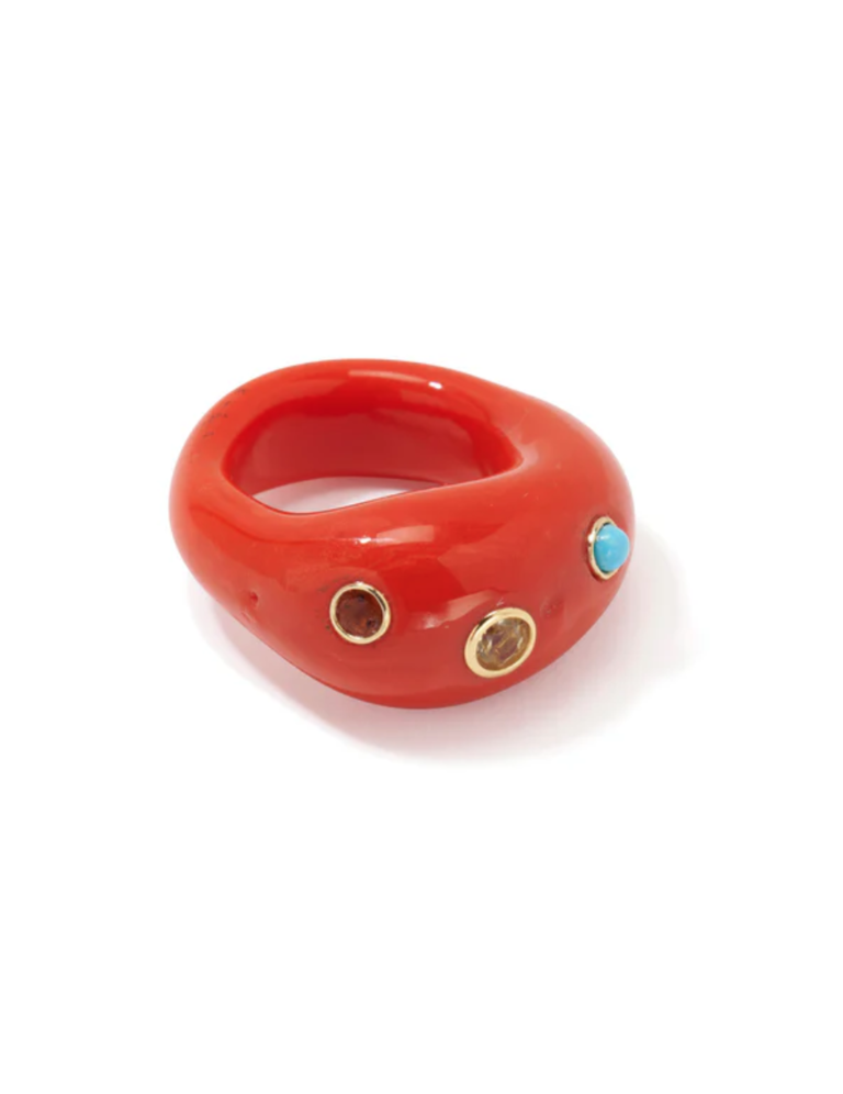 LIZZIE FORTUNATO MONUMENT RING RED HOT 8