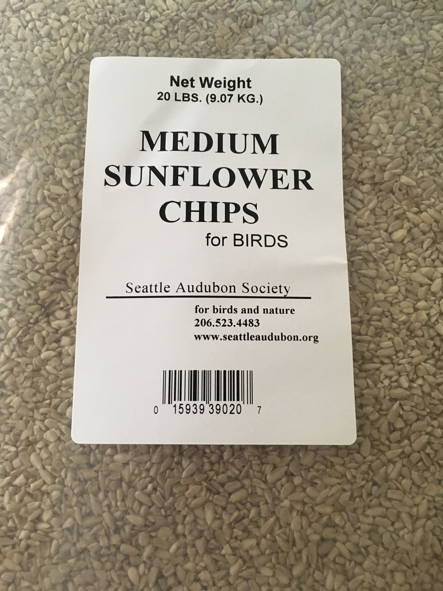 SUNFLOWER SEED, MED. CHIPS 20 Birds Connect Seattle Nature Shop