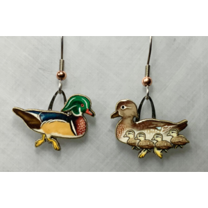 jabebo WOOD DUCK EARRINGS