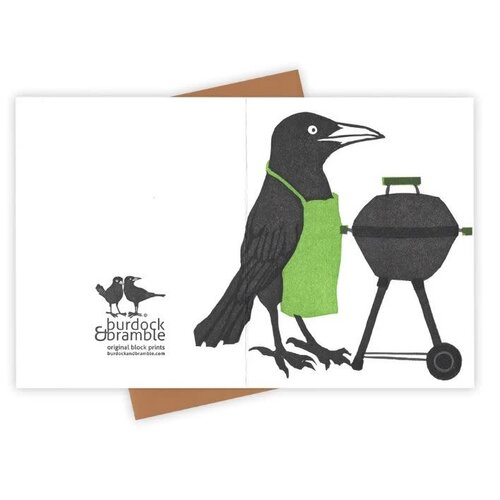 burdock and bramble Grilling grackle card