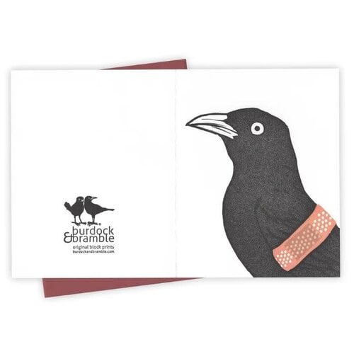 burdock and bramble Fly Again grackle card