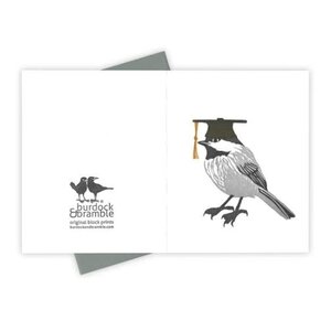burdock and bramble Commencement Day Chickadee Card