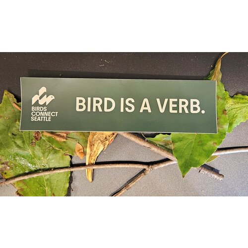 bcs Bird Is A Verb Bumper Sticker
