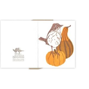 burdock and bramble Autumn Thrush Card