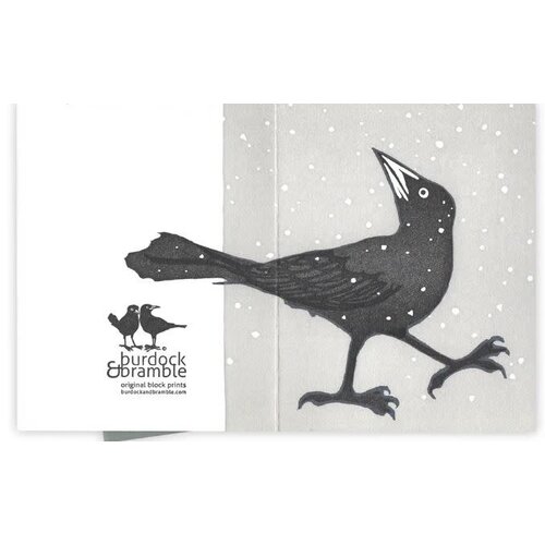 burdock and bramble Flurry Grackle Card