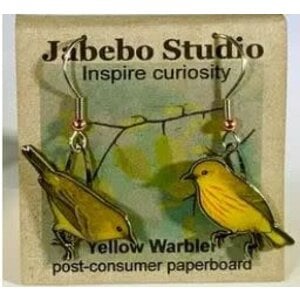 jabebo YELLOW WARBLER EARRINGS