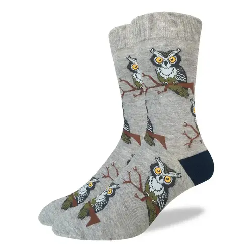 Good Luck Sock Men's Perching Owl Socks