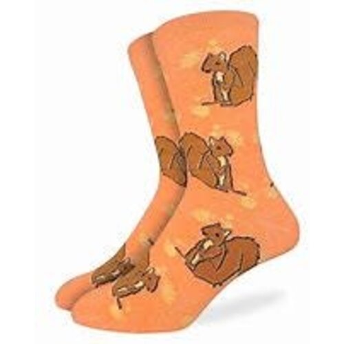 Good Luck Sock Men's Orange Squirrel Socks
