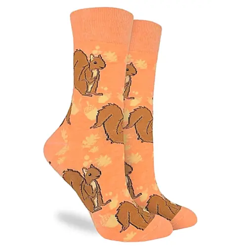 Good Luck Sock Women's Orange Squirrel Socks