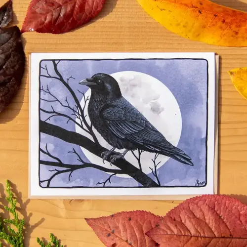 laurel mundy Raven Moon greeting card