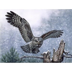 SNOWY LANDING 1000 PIECE OWL PUZZLE