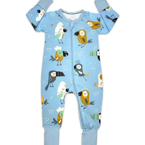 Good Luck Sock Birds, Blue Baby Pajamas