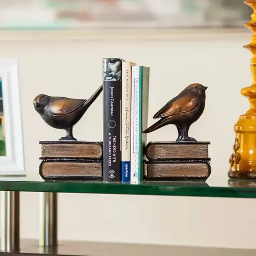 danya b Birds on Book Bookend Set