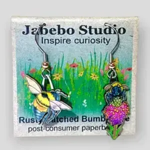 jabebo Rusty-Patched Bumble Bee Earring