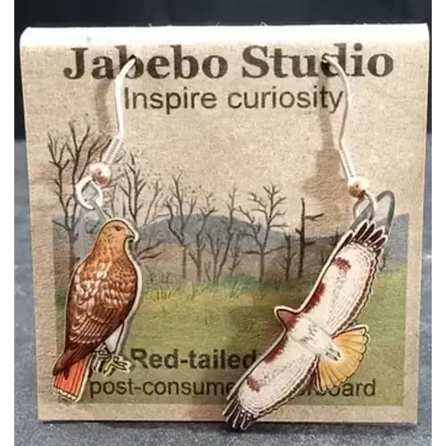 jabebo Red-tailed Hawk Earrings