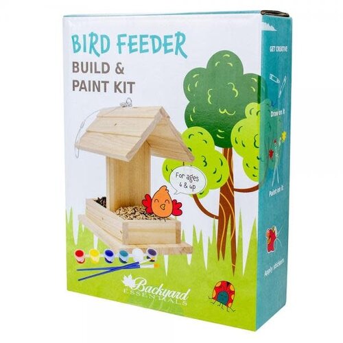 Backyard Essentials Kids Bird Feeder Built and Paint Kit