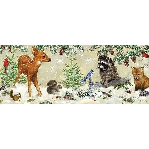 Winter Forest Friends Panoramic Holiday Boxed Cards Winter Forest Friends Panoramic Holiday Boxed Cards