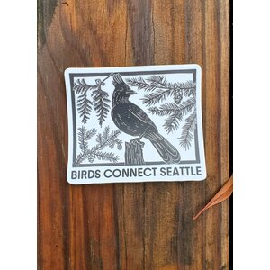 bcs BCS Steller's Jay 4"x4" Sticker