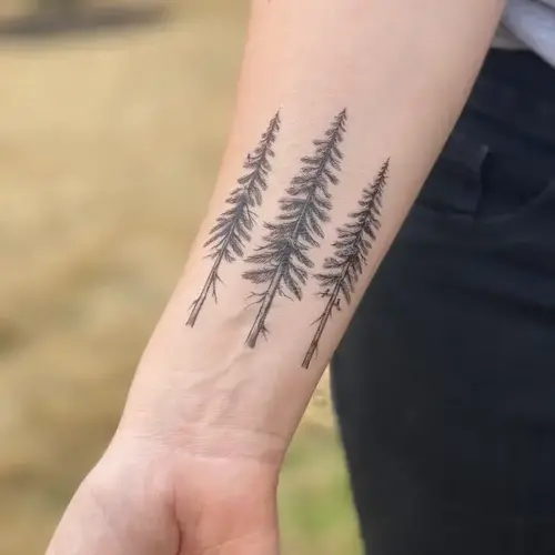Nature Tattoos Pine Trees Temporary Tattoo Nature Tattoos Pine Trees Temporary Tattoo