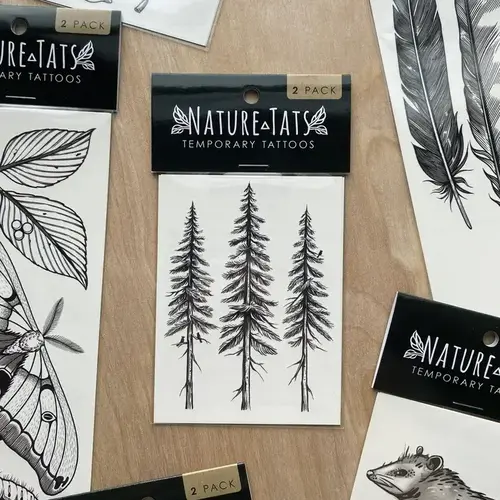 Nature Tattoos Pine Trees Temporary Tattoo